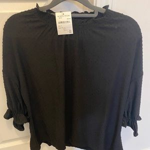 Madewell mid sleeve shirt size small brand new black